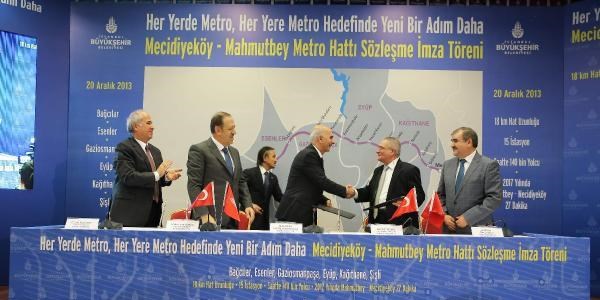 Mecidiyeköy Mahmutbey Metrosu için imzalar atıldı