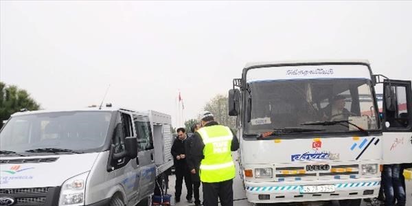 Manisa'da egzoz gazı denetimi