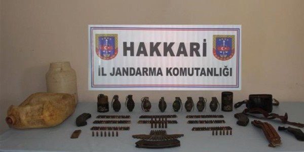 Hakkari'de mühimmat bulundu