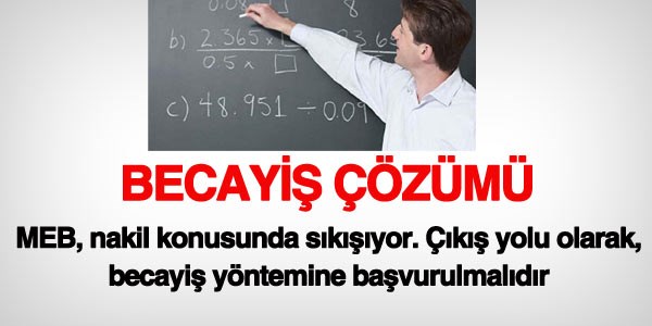 MEB; artık becayişi gündemine almalıdır
