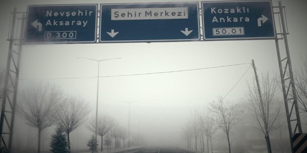 Nevşehir'de sis etkili oluyor