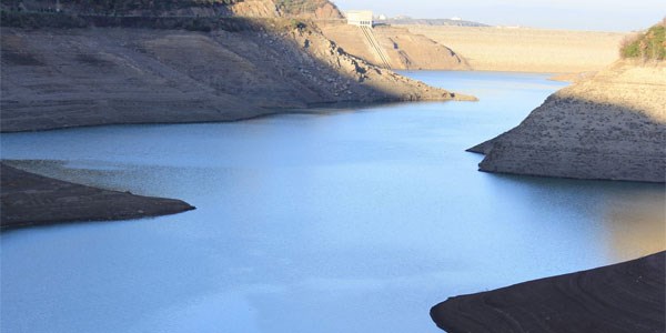 Yuvacık Barajı'ndaki su seviyesinin düşmesi