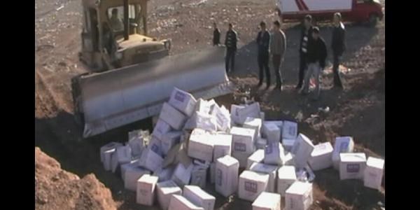 Osmaniye'de 3 milyon paket ka�ak sigara imha edildi
