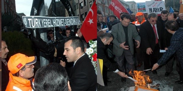Valilik önünde siyah çelenk gerginliği