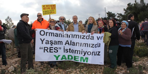 Urla'da RES'e hayır eylemi