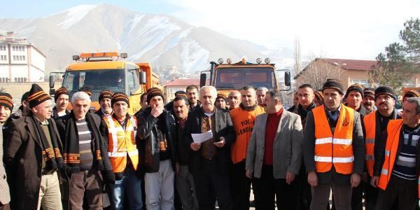 Karayolları işçilerinin kadro eylemi