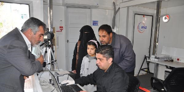 Reyhanlı'da yaşayan Suriyelilerin kayıtlarına başlandı