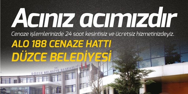 Düzce Belediyesinden ücretsiz cenaze hizmetleri