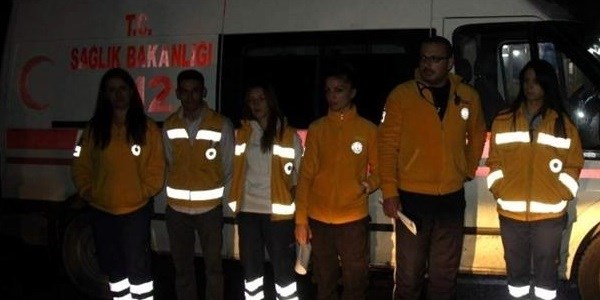 112 Acil Servis ekibine sald�r�