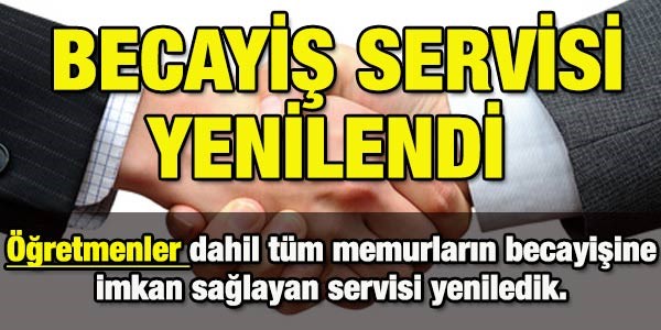 Becayiş servisi yenilendi