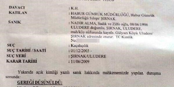 Uludere'de ölen gencin ailesine 'kaçakçılık' cezası tebligatı