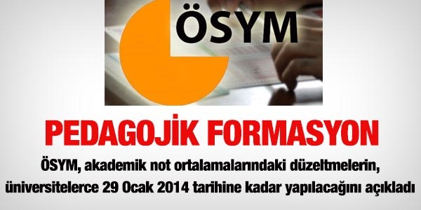ÖSYM'den 'pedagojik formasyon' uyarısı