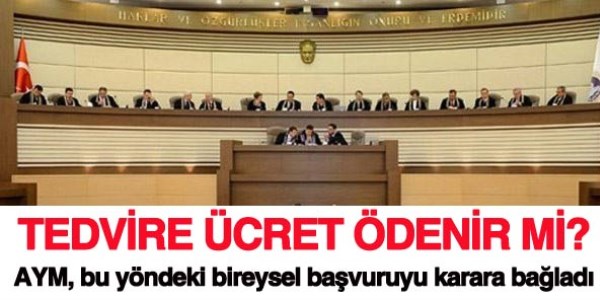AYM: Tedviren görevlendirmeye ücret ödenmez