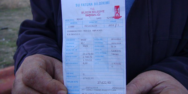 İçme suyu faturası 27 bin TL gelince şok oldu
