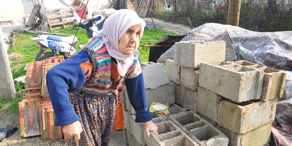 Sokak köpeklerini beslerken evi yandı