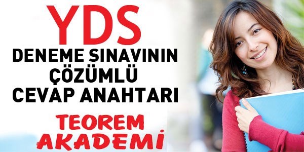 2014 YDS deneme sınavının çözümlü cevapları