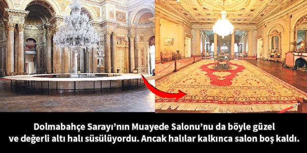 Sarayın halıları çürüdüğüyle kaldı!