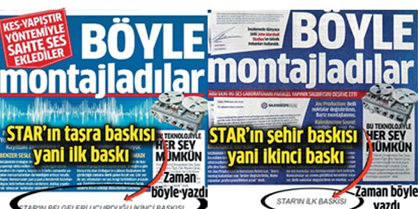 Star'dan Zaman'a montaj cevabı