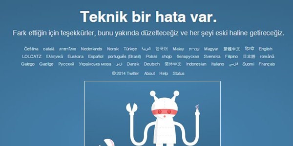 Twitter çöktü