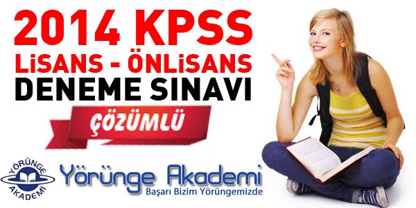 Önlisans, lisans deneme sınavının çözümleri