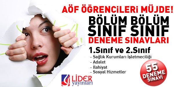 AÖF Önlisans deneme sınavı