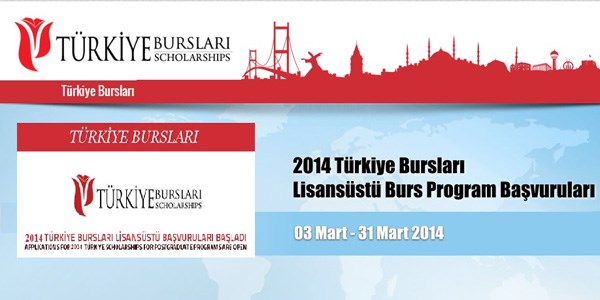 Türkiye bursları 2014 yılı lisansüstü başvuruları tamamlandı