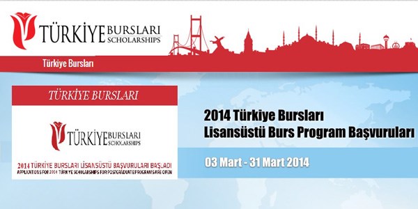 Trkiye burslar 2014 yl lisansst bavurular tamamland