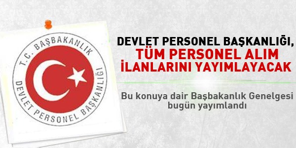Kamu personeli alımı ilanları ile ilgili Başbakanlık Genelgesi