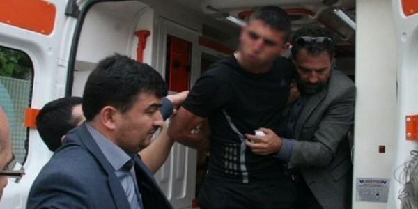 Polise palayla saldırdıran zanlı vurularak yakalandı/ Video