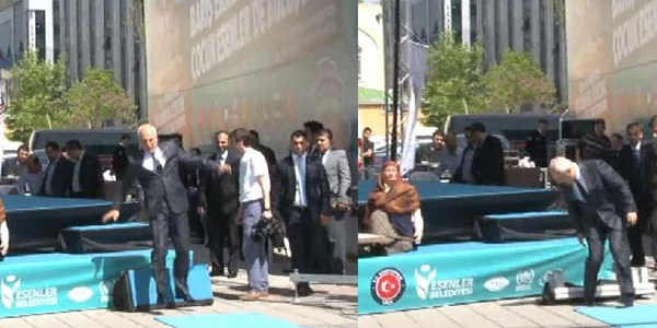 Vali Mutlu'nun zor anları!/ Video