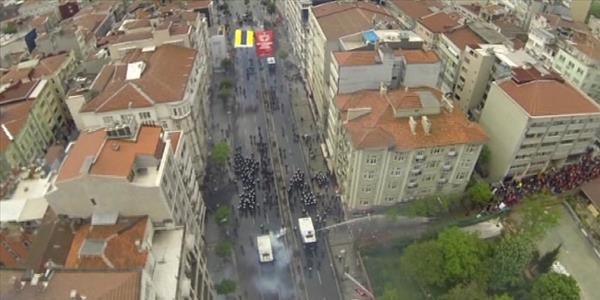 Şişli'de müdahale, havadan böyle görüntülendi/ Video