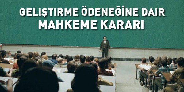 Geliştirme ödeneğine dair mahkeme kararı