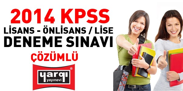 KPSS lisans, önlisans, lise deneme sınavının çözümleri