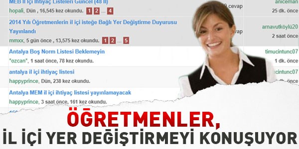Öğretmenler, il içi yer değiştirmeyi konuşuyor