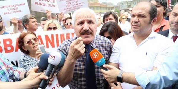 Dövizzedelerden BDDK binası önünde eylem