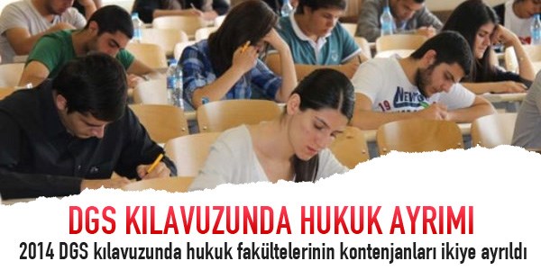 DGS kılavuzunda hukuk ayrımı