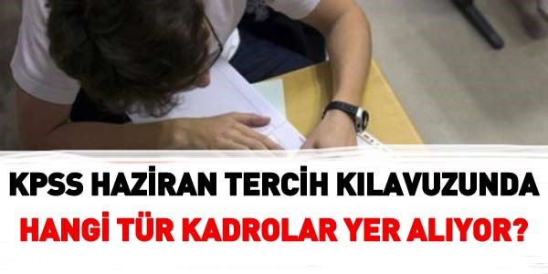 KPSS tercih kılavuzunda hangi kontenjanlar yer alıyor?