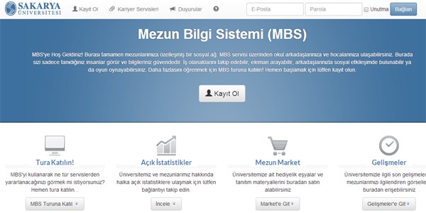 Sakarya Üniversitesi sosyal ağ kurdu