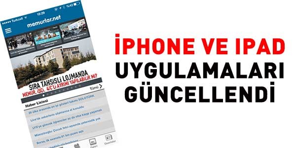 IOS uygulamalarımızı güncelledik