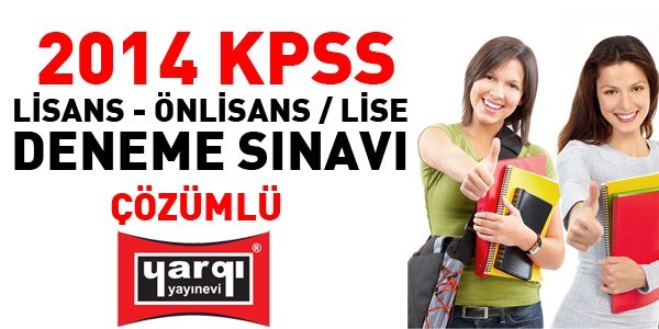 KPSS lisans, önlisans, lise deneme sınavının çözümleri
