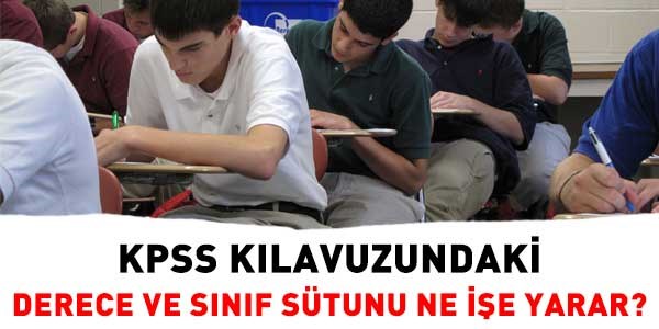Derece ve sınıf sütunu ne işe yarar?