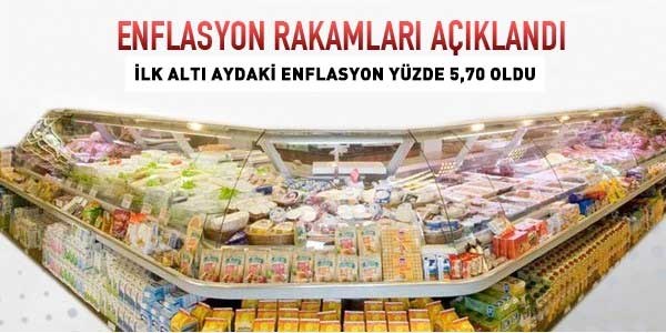 lk 6 aydaki Enflasyon %5,70 oldu