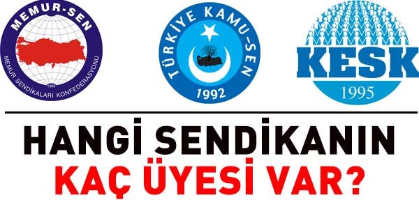 Hangi memur sendikasının kaç üyesi var?