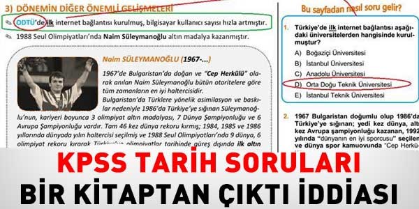 KPSS Tarih soruları bir kitaptan çıktı iddiası