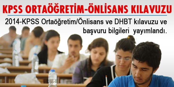 KPSS Ortaöğretim/Ön Lisans ve DHBT kılavuzu yayımlandı