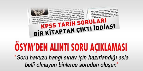 ÖSYM'den 'alıntı soru' açıklaması