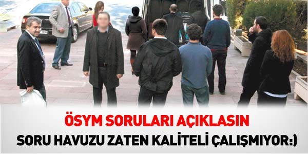 ÖSYM, soruları açıklasın