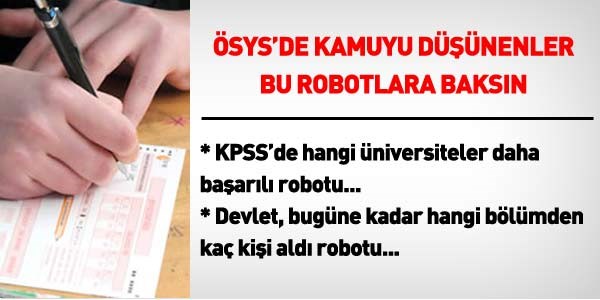 SYS tercihleri iin 2 zel Robot...