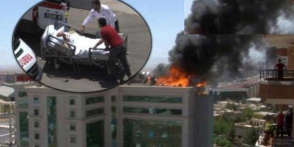 Diyarbak�r'da hastane yang�n� ��kt�