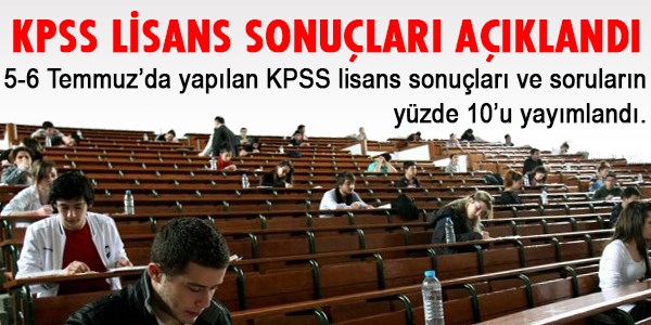 KPSS lisans sonuçları açıklandı / Tıkla öğren